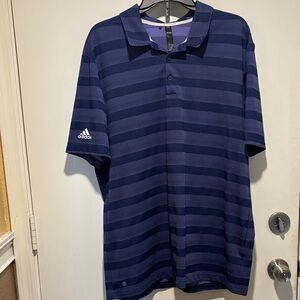 Adidas Men's Purple Striped Polo